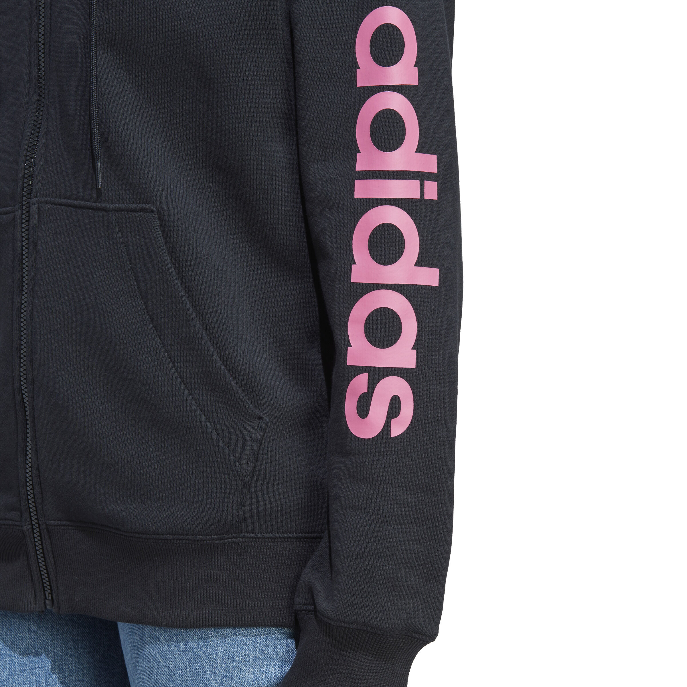 Adidas sweatjacke sales schwarz pink