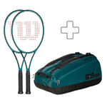 Wilson 2x Blade 98S V9 plus Schlägertasche