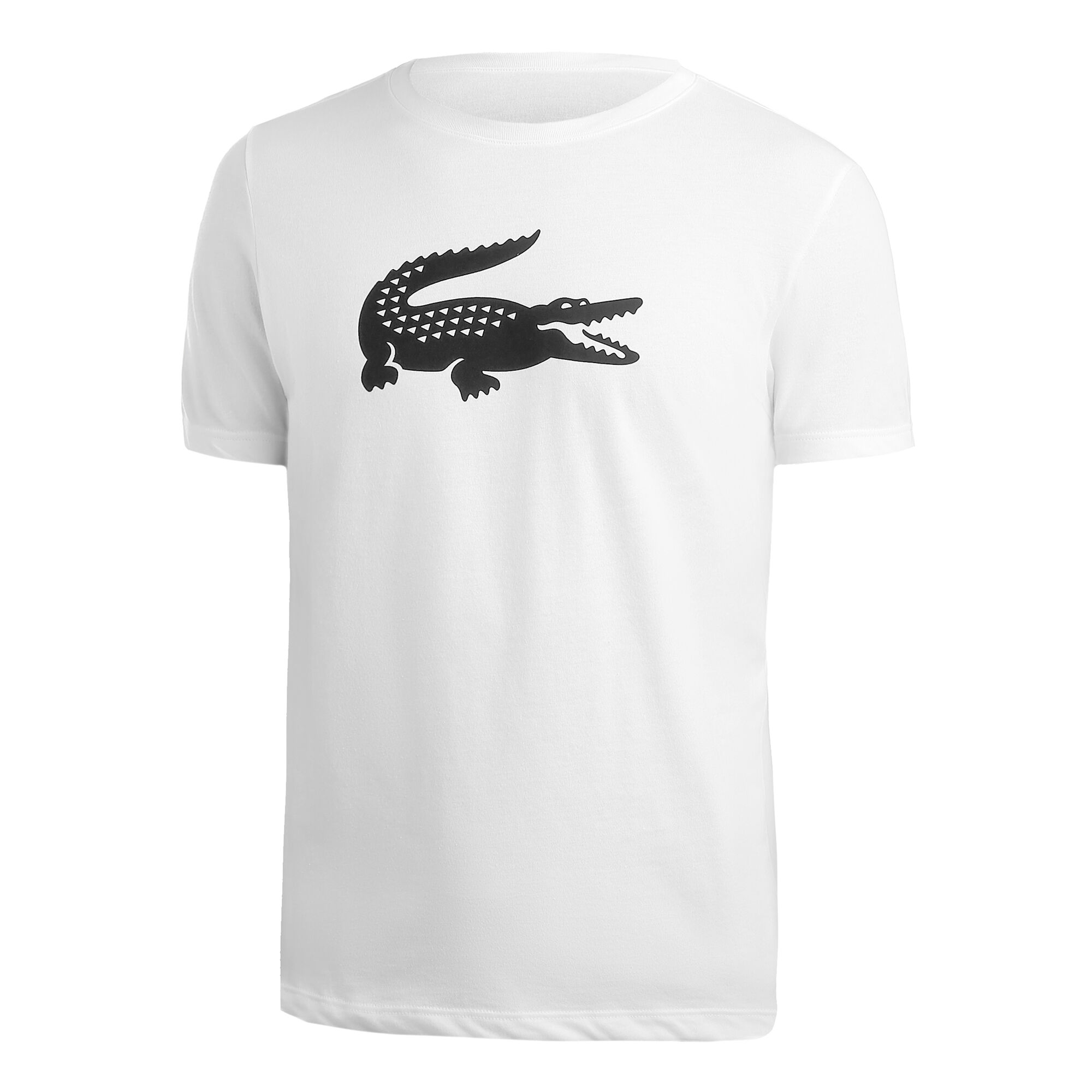 Lacoste Logo AT Herren Tennis online Point Weiß, Schwarz T-Shirt kaufen 