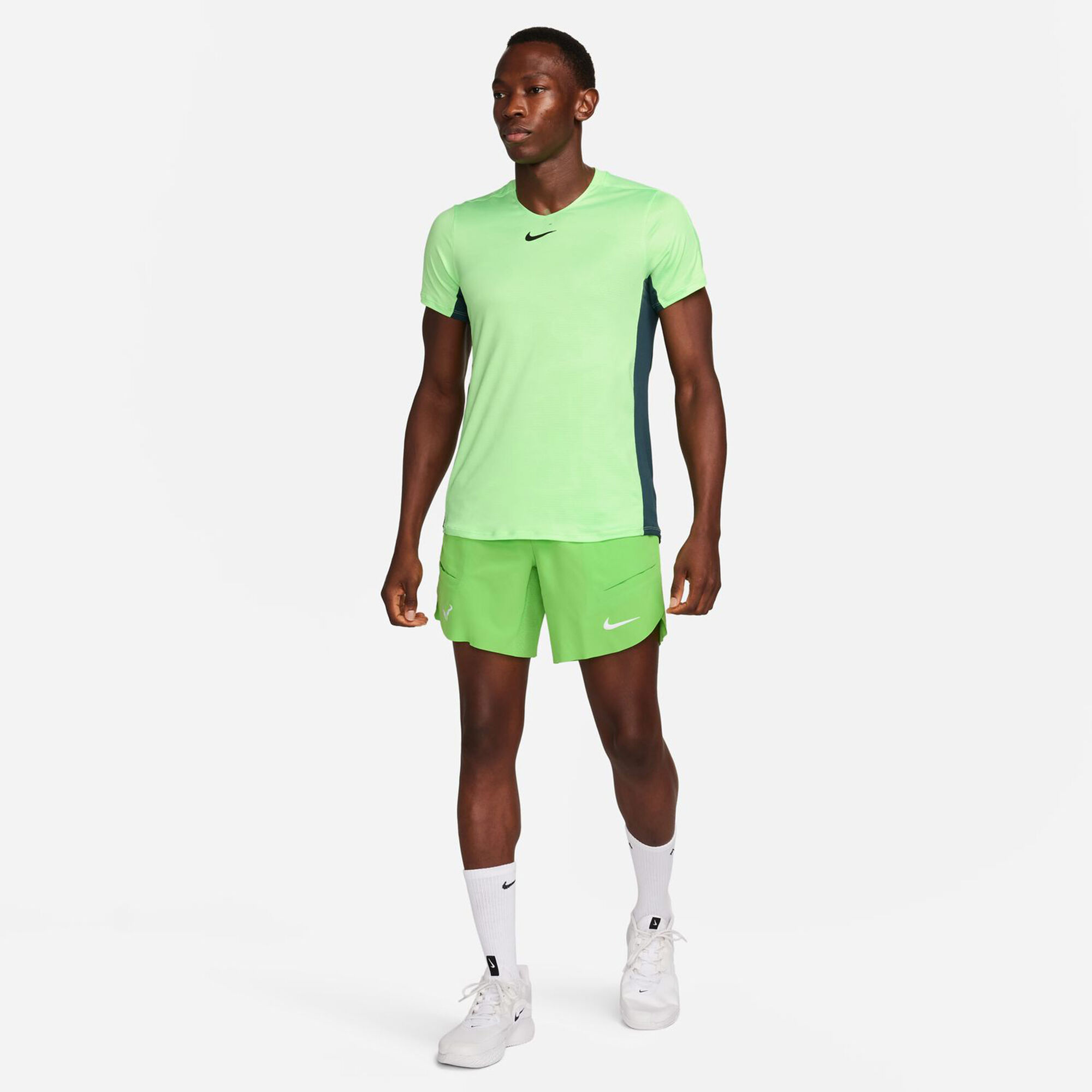 Nike Dri-Fit Court Advantage Print online Tennis kaufen Grün | AT Limette, T-Shirt Point Herren